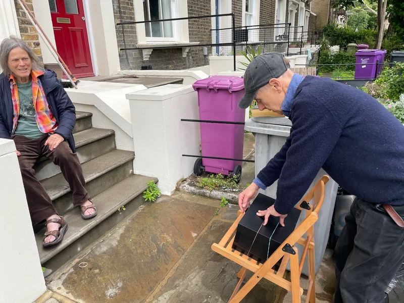 DEREK SMITH PHOTOGRAPHS GARY OUTSIDE 103 BISHOPS WAY